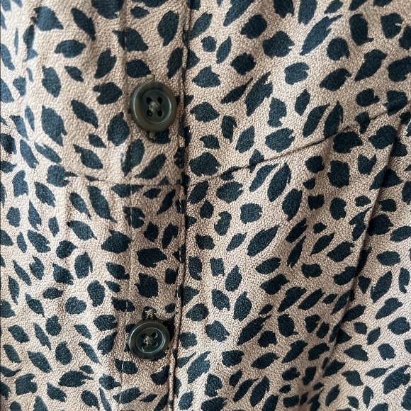 NWT Abercrombie & Fitch Brown Spotted Midi Dress - Picture 5 of 6